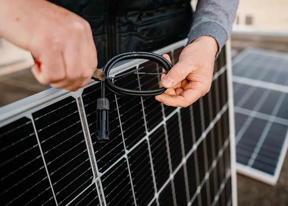 Réparation d'un panneau photovoltaïque