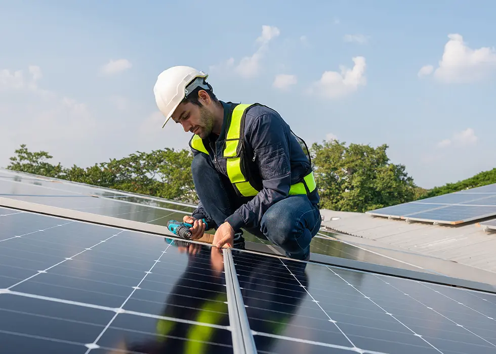 Intervention sur des panneaux photovoltaïques