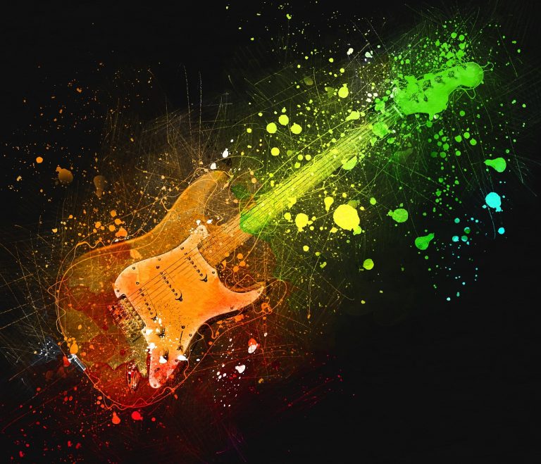 guitare électrique, roche, guitare, instrument à cordes, instrument de musique, la musique, manipulation numérique, art photographique, coloré, créatif, élégant, guitare, guitare, guitare, guitare, guitare