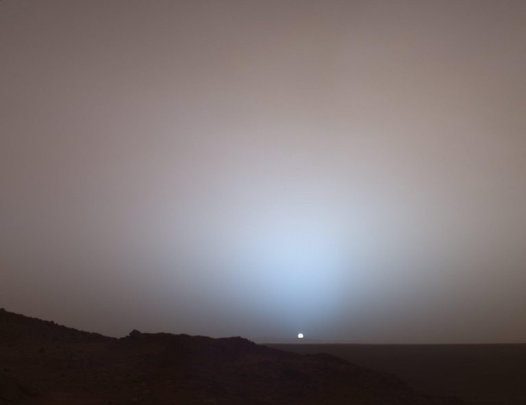 mars, planète, lever du soleil, surface, l'atmosphère, espace, voyage spatial, nature, système solaire