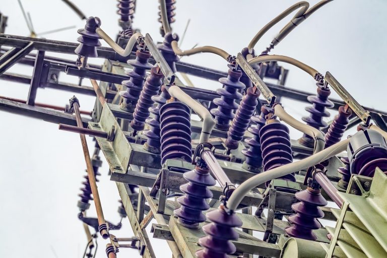 électricité, poteau électrique, distributeur, condensateur, ligne électrique, énergie, fermer, la technologie