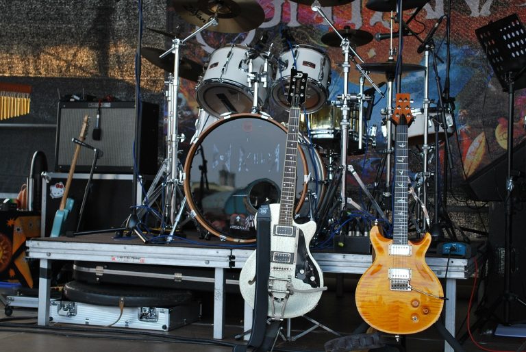 instruments, la musique, ruban, instrument de musique, étape, concert, guitare, batterie, tambours, concert, batterie, batterie, batterie, batterie, batterie