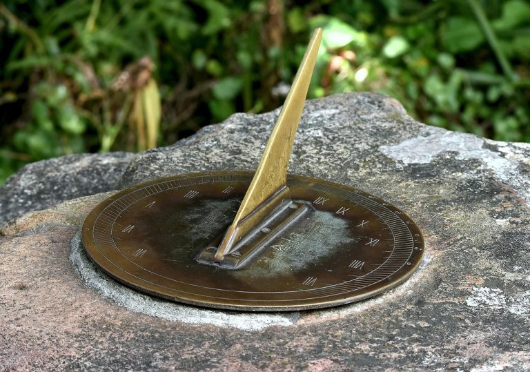 cadran solaire, instrument, laiton, pierre, chronométrage, kirstenbosch