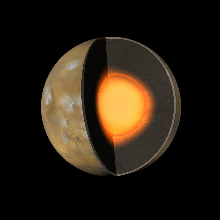 mars, planète, construction, coeur, espace, voyage spatial, système solaire