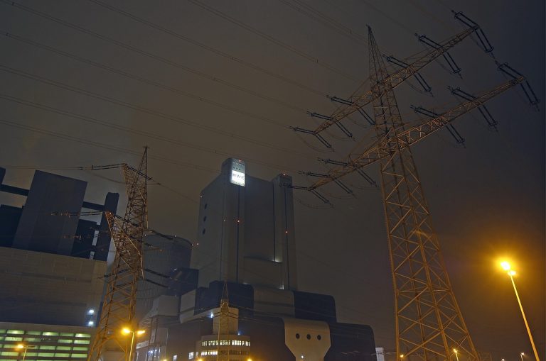 électricité, bloc d'alimentation, énergie, centrale électrique, haute tension, la technologie, crépuscule, centrale électrique au charbon, poteau électrique