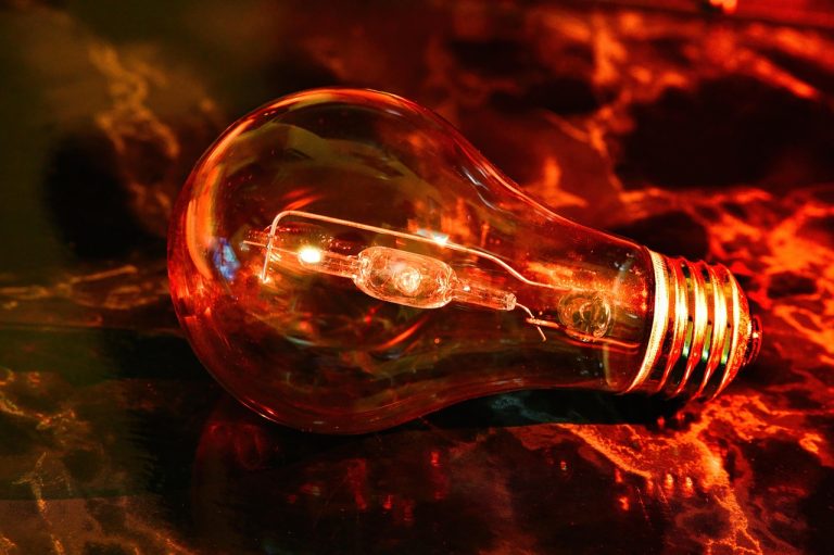 ampoule, électricité, léger, idée, en pensant, puissance